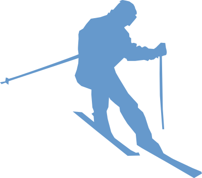Ski silhoette clipart