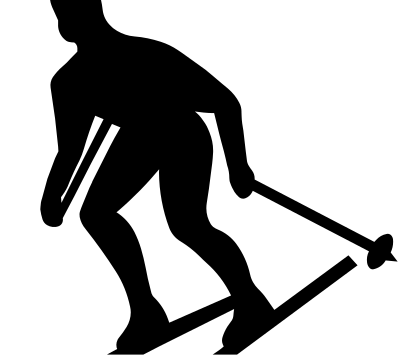 Skier Silhouette clipart