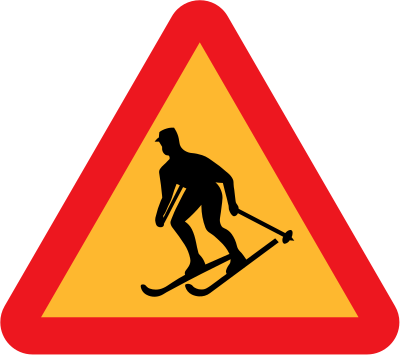 Skiier Sign clipart