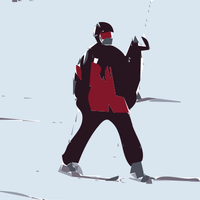 Skiing clipart