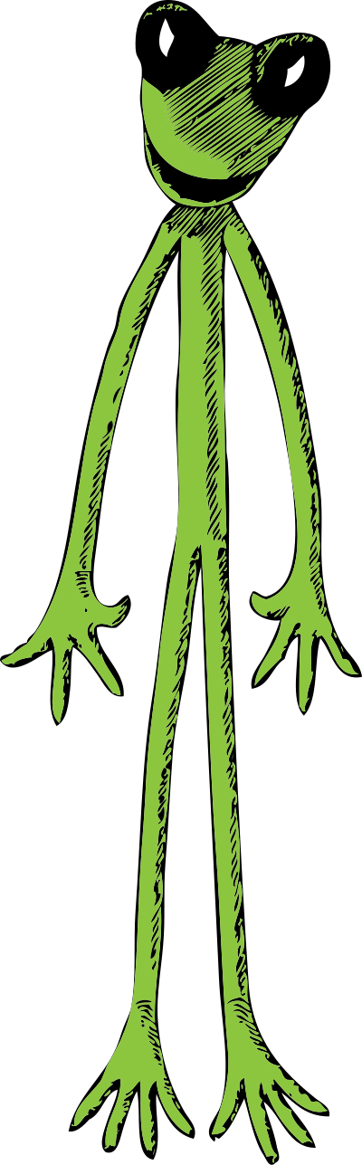 Skinny frog clipart