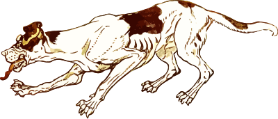 Skinny hound clipart