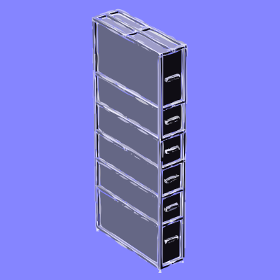 Skinny shelving unit clipart