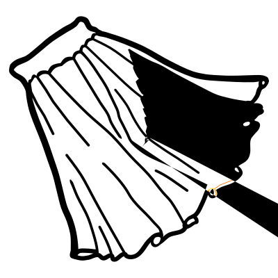 Skirt - lineart clipart