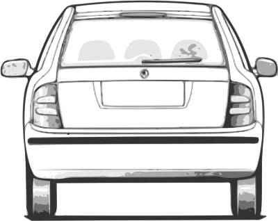 Skoda Fabia - back view clipart