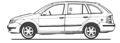 Skoda Fabia Combi - side view clipart