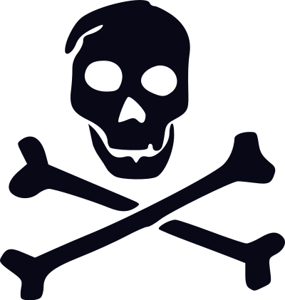 Skull and bones sketch clipart