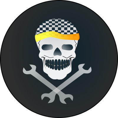 Skull and cross wrenches clipart