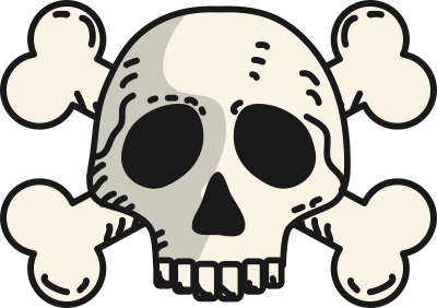 Skull and Crossbones (#2) clipart