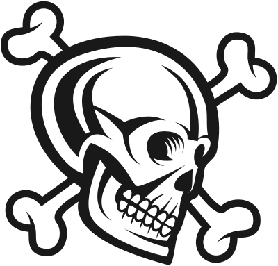 Skull and Crossbones (#3) clipart