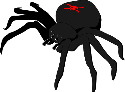 Skull and Crossbones Spider clipart