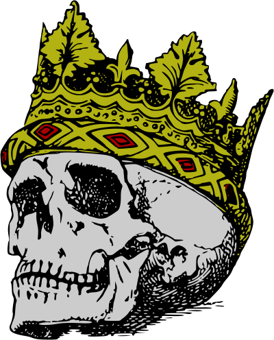 Skull and crown clipart