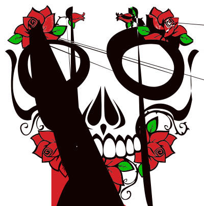 Skull And Roses clipart