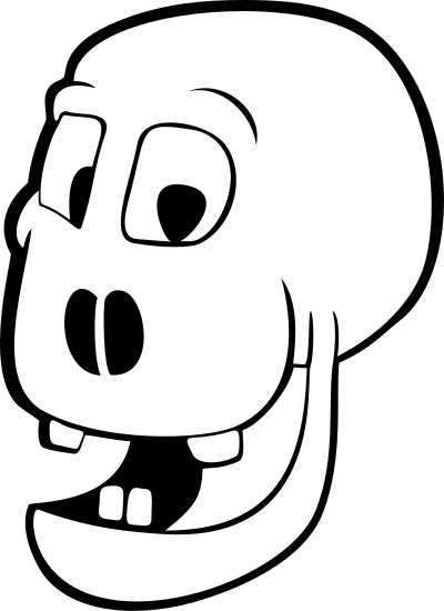 Skull cartoon clipart