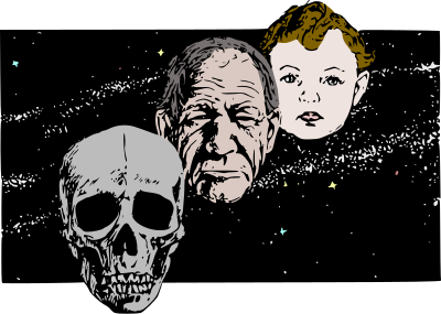 Skull Man Baby - Colour clipart