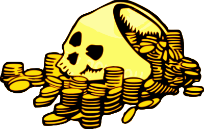Skull & Money clipart