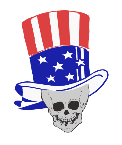 Skull Uncle Sam clipart