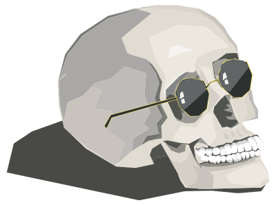 Skull Wearing Sunglasses clipart