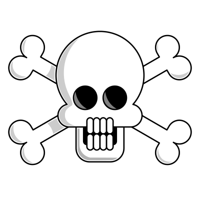 Skull with Bones clipart