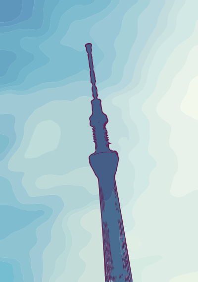 Skytree and the Sky clipart