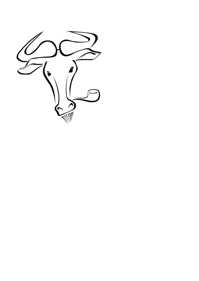 Slackware-Gnu - Black-White clipart