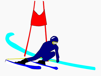Slalom Skier clipart