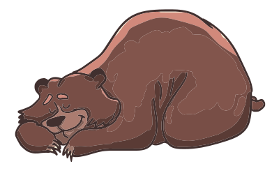 Sleeping bear clipart