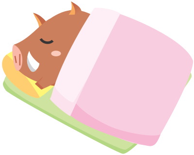 Sleeping boar clipart