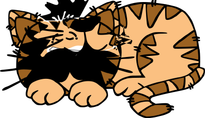Sleeping cat clipart