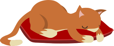 Sleeping cat from Glitch clipart