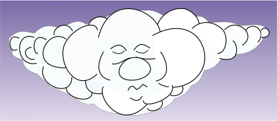 Sleeping cloud clipart