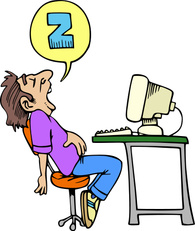 Sleeping Computer User (#1) clipart