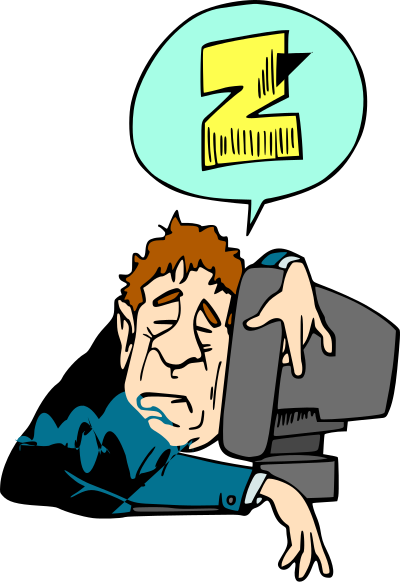 Sleeping Computer User (#2) clipart