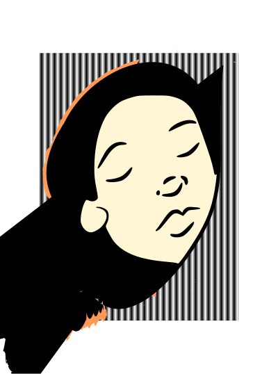 Sleeping girl clipart
