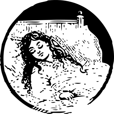 Sleeping girl clipart