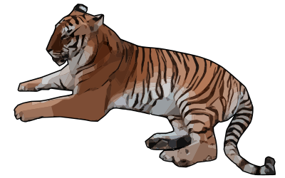Sleeping Tiger clipart