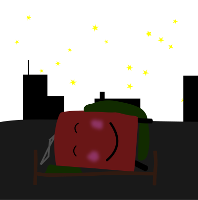 Sleeping trolley clipart