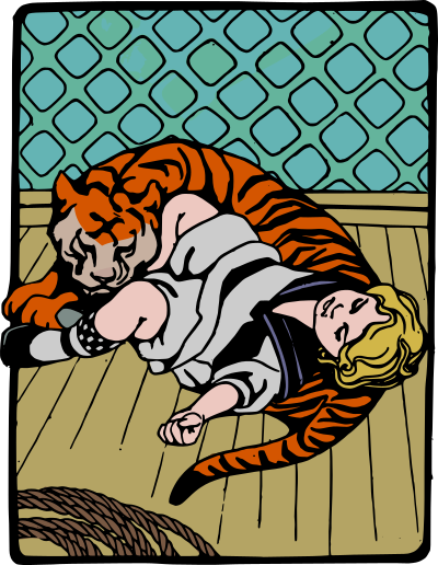 Sleeping with a Tiger - Colour Remix clipart