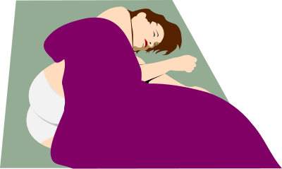 Sleeping Woman on Bed - Remix clipart