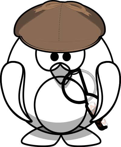 Sleuth penguin clipart