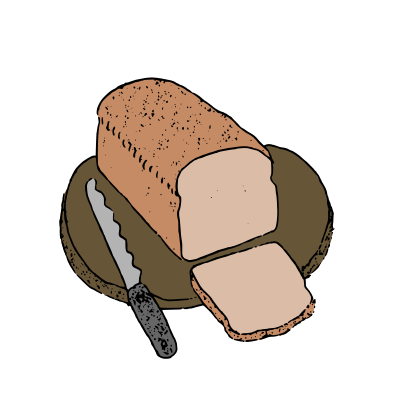 Slice of Bread Loaf clipart