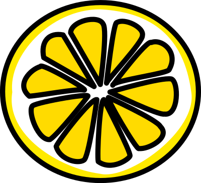 Sliced lemon clipart