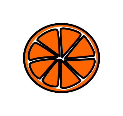 Sliced orange clipart