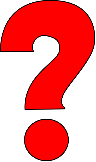Slightly Styled Question Mark Red clipart