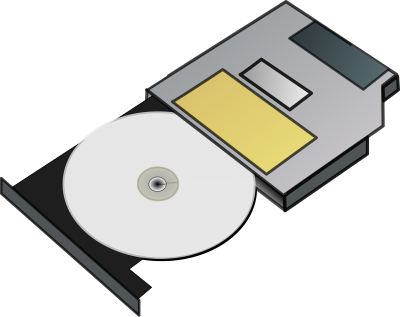 Slim CD drive clipart