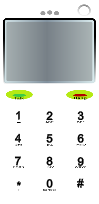Slim cell phone clipart