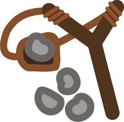 Slingshot With Stones clipart