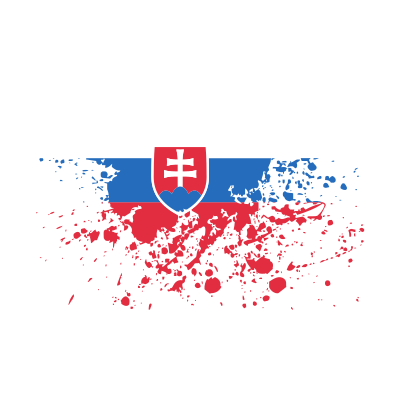 Slovakia flag ink splatter clipart