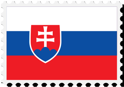 Slovakia flag stamp clipart