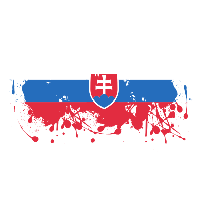 Slovakian flag ink blot clipart